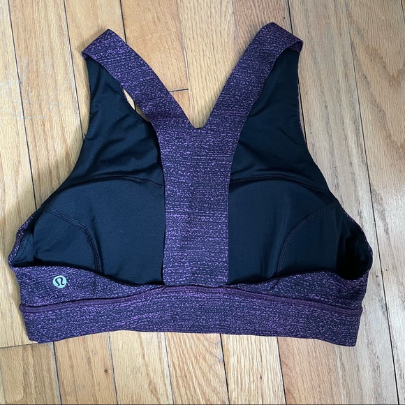 Lululemon Fast & Free Bra Nulux Salt Dark Mystic Black Size 10 - Picture 4 of 6